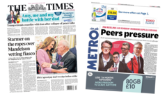 The Papers: 'Starmer on the ropes' and 'Sobbin' Robbins spills the beans'