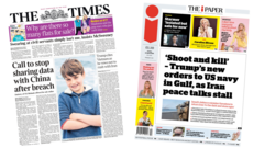 The Papers: 'Stop sharing data with China' and 'Shoot and kill'