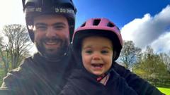 The father and daughter bike ride videos melting hearts online