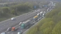 Two teenagers die in M1 crash as 'car leaves bridge'