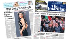 The Papers: 'PM refuses to join blockade' and 'Hungary enters new era'