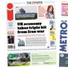 The Papers: 'UK economy takes triple hit' and 'Cheers, Timmy!'